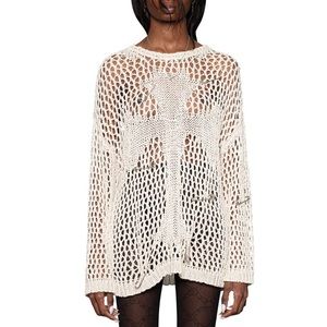 Racer Worldwide Beige Cross Net Sweater Sweater - Size Large - Perfect condition